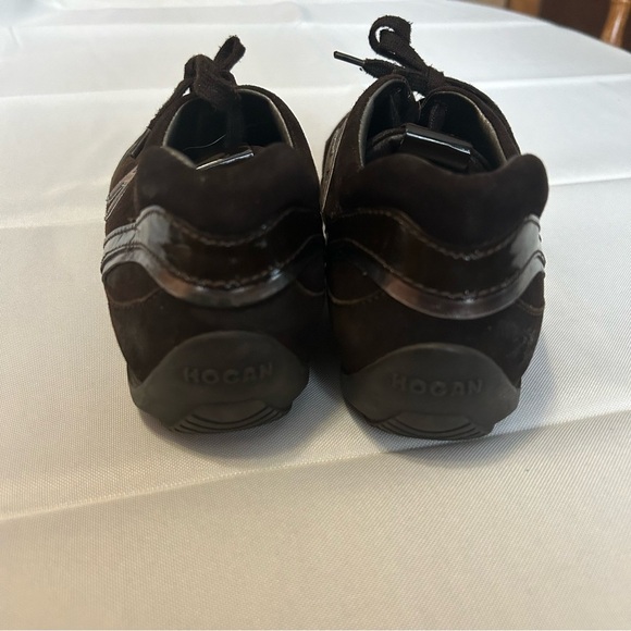 Hogan Brown Suede Leather Low Top Sneakers Shoes Women's Size US 6 - Picture 2 of 8